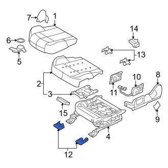 New OEM Rear Left Inner Seat Track Cover Fits, 2009-2012 Lincoln MKS - Part # 8A5Z5461748BB