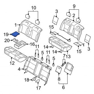 New OEM Rear Seat Armrest Cover Fits, 2013-2016 Lincoln MKS - Part # DA5Z5406024BA