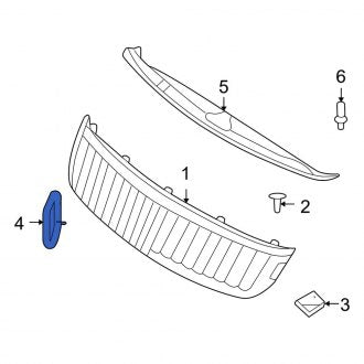 New OEM Front Grille Emblem Fits, 2007 Lincoln MKZ - Part # 6H6Z8213A