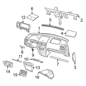 New OEM Instrument Panel Cover Fits, 2007-2009 Lincoln MKZ - Part # 6H6Z5404338CA