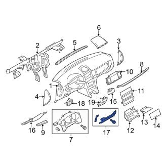 New OEM Instrument Panel Reinforcement Fits, 2010-2012 Lincoln MKZ - Part # AE5Z54017A28A