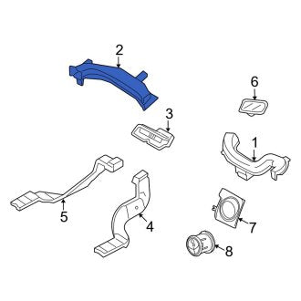 New OEM Left Upper Instrument Panel Air Duct Fits, 2007-2009 Lincoln MKZ - Part # 7H6Z19B680C