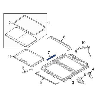 New OEM Sunroof Cover Fits, 2010-2012 Lincoln MKZ - Part # AH6Z54519A02AB