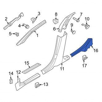 New OEM Front Left Door Sill Plate Fits, 2010 Lincoln MKZ - Part # 9E5Z5413209AD