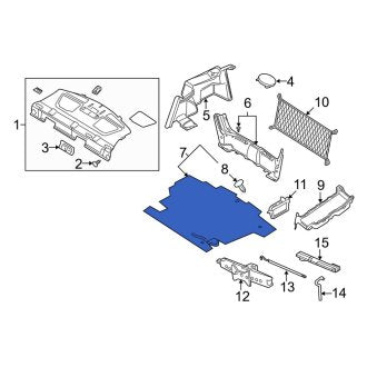 New OEM Rear Floor Mat Fits, 2007-2009 Lincoln MKZ - Part # 7E5Z5413046AA