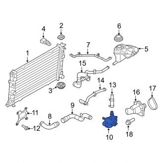 New OEM Cooling System Bypass Line Adapter Fits, 2011-2012 Lincoln MKZ - Part # 9E5Z8K556A