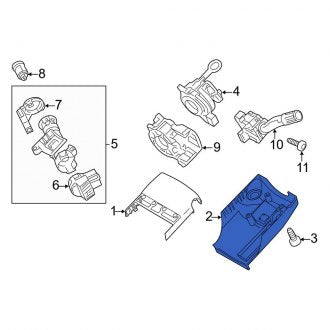 New OEM Lower Steering Column Cover Fits, 2010-2012 Lincoln MKZ - Part # AE5Z3530AA