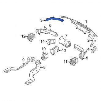 New OEM Left Instrument Panel Air Duct Fits, 2011-2012 Lincoln MKZ - Part # AH6Z19E630A