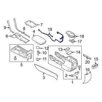 New OEM Console Wiring Harness Fits, 2011-2012 Lincoln MKZ - Part # BH6Z14A318F