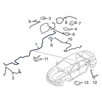 New OEM Rear Antenna Cable Fits, 2017-2020 Lincoln MKZ - Part # HP5Z18812D