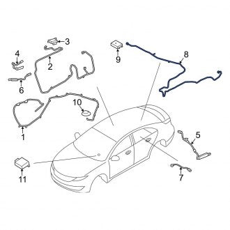 New OEM Audio Amplifier Wiring Harness Fits, 2015-2016 Lincoln MKZ - Part # FP5Z18812BA