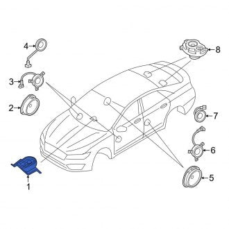 New OEM Speaker Fits, 2017-2020 Lincoln MKZ - Part # HP5Z18808A