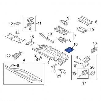 New OEM Console Tray Fits, 2015-2016 Lincoln MKZ - Part # FP5Z5413530AE