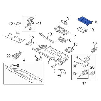 New OEM Console Lid Fits, 2015-2016 Lincoln MKZ - Part # FP5Z5406024AA