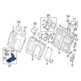 New OEM Rear Seat Armrest Fits, 2017-2020 Lincoln MKZ - Part # HP5Z5467112GA