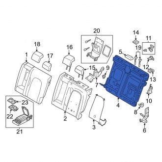 New OEM Rear Left Seat Back Frame Fits, 2013-2020 Lincoln MKZ - Part # DU5Z96613A39D