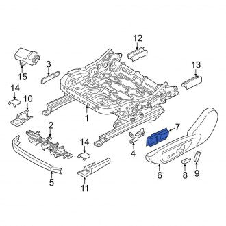 New OEM Front Right Power Seat Switch Fits, 2015-2016 Lincoln MKZ - Part # DG9Z14A701BAA