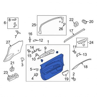 New OEM Rear Right Inner Door Interior Trim Panel Fits, 2015-2016 Lincoln MKZ - Part # DP5Z5427406BR