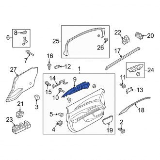 New OEM Rear Left Inner Interior Door Handle Fits, 2017-2020 Lincoln MKZ - Part # HP5Z5422601CB