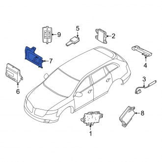 New OEM Keyless Entry Receiver Bracket Fits, 2009-2016 Lincoln MKS - Part # 8A5Z19A435A