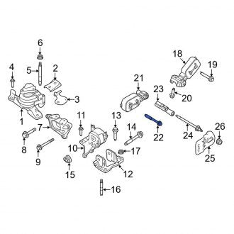 New OEM Engine Support Rod Bolt Fits, 2010-2012 Lincoln MKT - Part # W713156S439