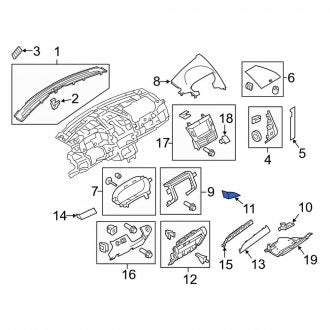 New OEM Instrument Panel Trim Panel Fits, 2013-2019 Lincoln MKT - Part # DE9Z74042A82CA