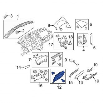 New OEM Instrument Panel Trim Panel Fits, 2013-2019 Lincoln MKT - Part # DE9Z74042A82BA