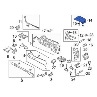 New OEM Front Console Armrest Fits, 2015-2019 Lincoln MKT - Part # FE9Z7406024AE