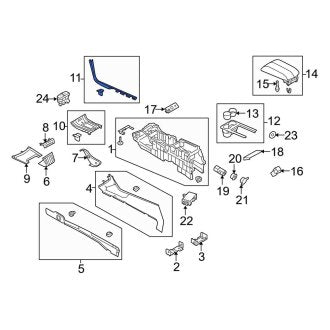 New OEM Front Right Upper Console Trim Panel Fits, 2010-2012 Lincoln MKT - Part # AE9Z74061A16AD