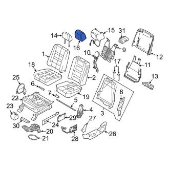 New OEM Front Headrest Cover Fits, 2010 Lincoln MKT - Part # AE9Z74610A62BA