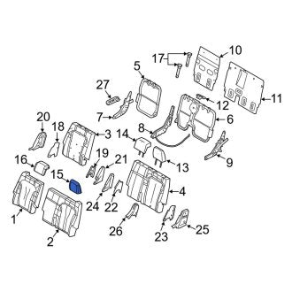 New OEM Center Outer Headrest Cover Fits, 2010 Lincoln MKT - Part # AE9Z74501A04DE
