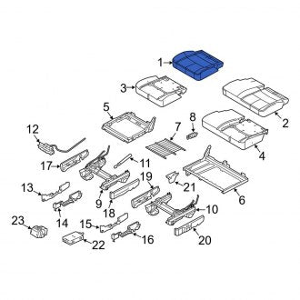 New OEM Center Right Seat Cover Fits, 2013-2019 Lincoln MKT - Part # DE9Z7463804AB