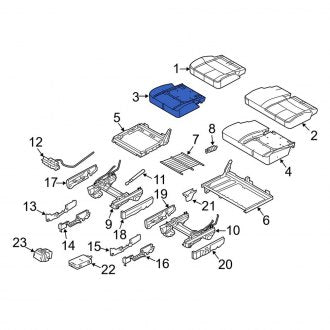 New OEM Center Right Seat Cushion Foam Fits, 2010-2011 Lincoln MKT - Part # AE9Z7463840F