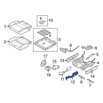 New OEM Rear Left Lower Seat Frame Trim Panel Fits, 2010 Lincoln MKT - Part # AE9Z7460513AA