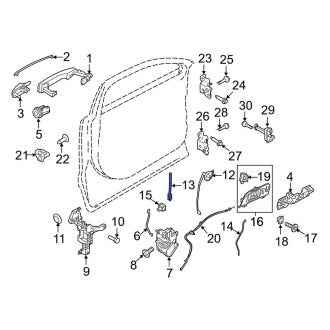 New OEM Front Door Lock Knob Fits, 2010-2012 Lincoln MKT - Part # AE9Z7421850AA