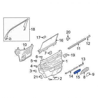 New OEM Front Right Door Panel Insert Fits, 2010-2019 Lincoln MKT - Part # AE9Z7424056AB