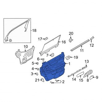 New OEM Rear Right Inner Door Interior Trim Panel Fits, 2013-2019 Lincoln MKT - Part # EE9Z7427406CA