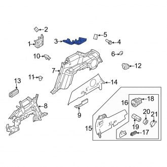 New OEM Right Body D-Pillar Trim Panel Fits, 2010-2012 Lincoln MKT - Part # AE9Z7831010BA