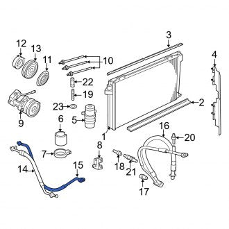 New OEM A/C Refrigerant Suction Hose Fits, 2006-2011 Mercury Grand Marquis - Part # 6W7Z19835AA