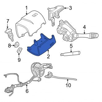 New OEM Lower Steering Column Cover Fits, 2003-2004 Mercury Grand Marquis - Part # F2AZ3530A