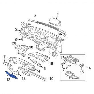 New OEM Instrument Panel Knee Bolster Fits, 2007-2011 Mercury Grand Marquis - Part # 6W7Z5404459BC
