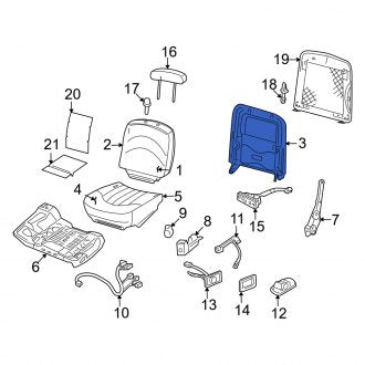 New OEM Front Left Seat Back Frame Fits, 2011 Mercury Grand Marquis - Part # BW1Z5461019A