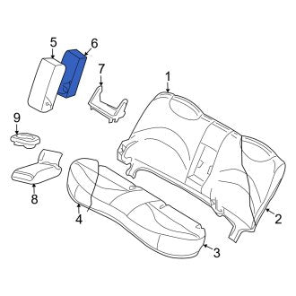 New OEM Rear Seat Armrest Fits, 2003-2011 Mercury Grand Marquis - Part # F8MZ5467204AA