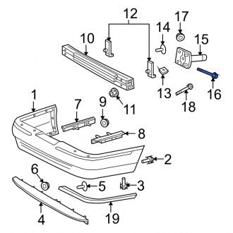 New OEM Bumper Cover Reinforcement Beam Bolt Fits, 2003-2011 Mercury Grand Marquis - Part # N811799S439