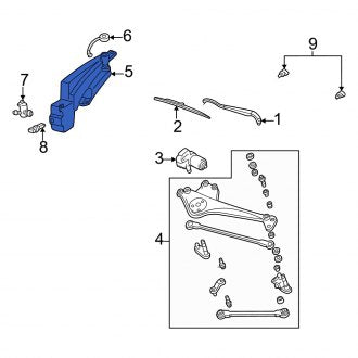 New OEM Washer Fluid Reservoir Fits, 1997-2004 Mercury Sable - Part # 1F1Z17618AA