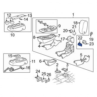 New OEM Console Trim Panel Fits, 2000-2005 Mercury Sable - Part # F6DZ54045D72AAE