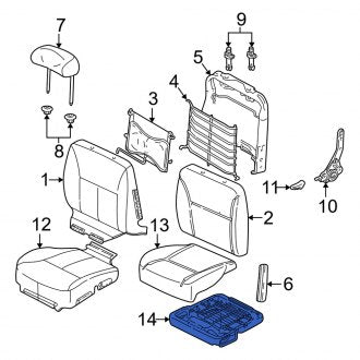New OEM Front Left Seat Frame Fits, 2004-2005 Mercury Sable - Part # 4F1Z5463101AA
