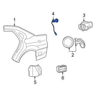 New OEM Rear Fuel Door Latch Fits, 2000-2005 Mercury Sable - Part # F2DZ5428610A