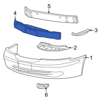 New OEM Front Bumper Impact Absorber Fits, 2000-2005 Mercury Sable - Part # YF1Z17754BA