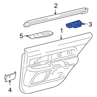 New OEM Front Left Inner Interior Door Handle Fits, 2005-2007 Mercury Montego - Part # 8T5Z5422601A